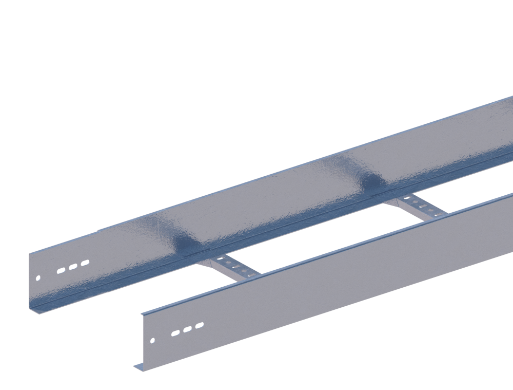 Лоток прямой НЛ30-П1,87ц УТ1,5 (h=100 мм, s=1,5 мм)