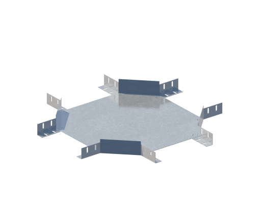 Лоток монтажный угловой крестообразный горизонтальный ЛУКГ.300.80.751.1.4